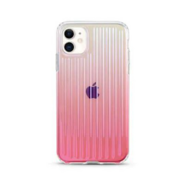 Case cover with hologram aurora laser stripe effect, fits iPhone 12 Pro Max (6.7'')